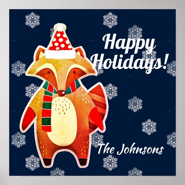 Affiche Holiday Raccoon (Devant)