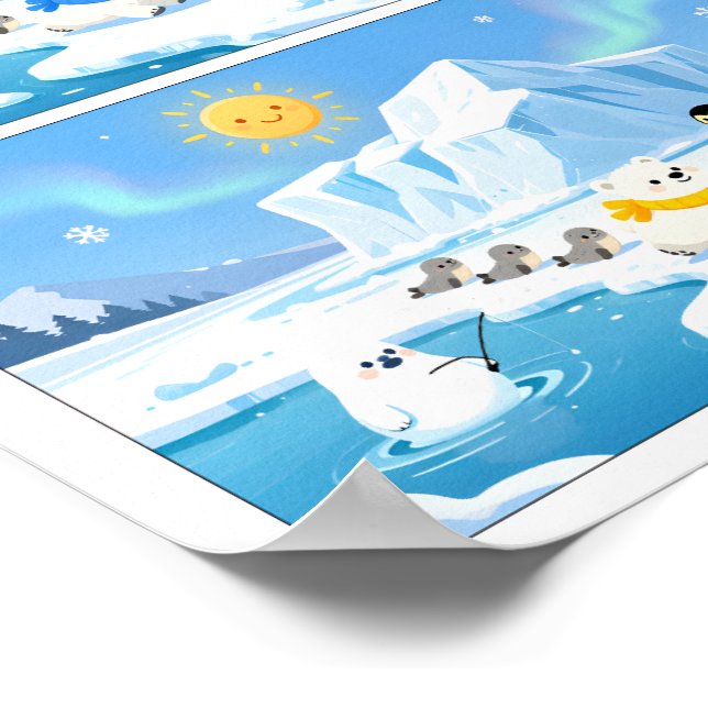 Affiche Holiday Theme Spot the Difference Kids Activity  (Coin)