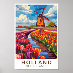 Affiche Holland Travel Art Vintage