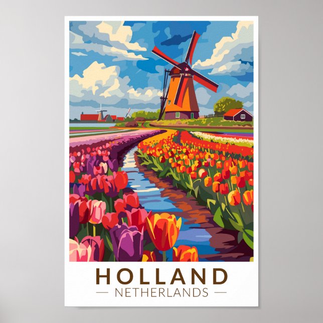 Affiche Holland Travel Art Vintage (Devant)