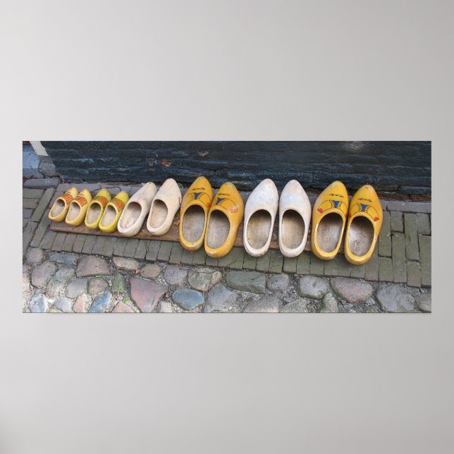 Affiche hollandaise Chaussures en bois en Hollande (Devant)