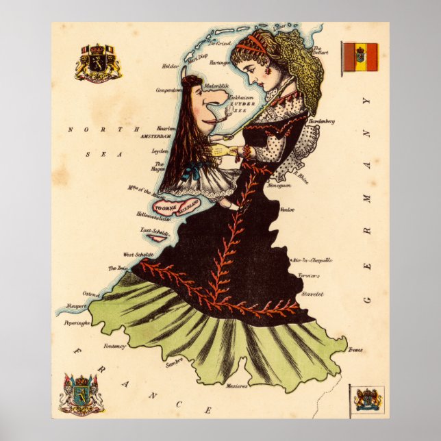 Affiche Hollande et Belgique (Devant)