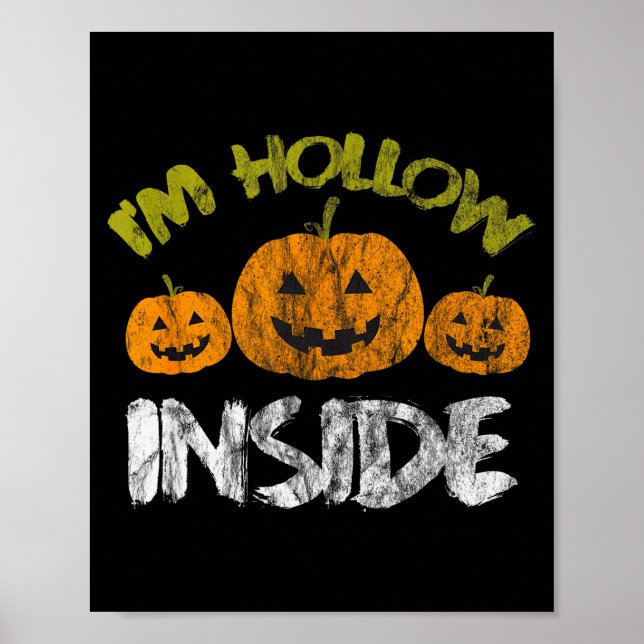 Affiche Hollow Inside Funny Retro Halloween  (Devant)