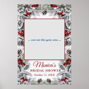 Affiche Holly Berry Pine Rustique Fête des mariées photo P