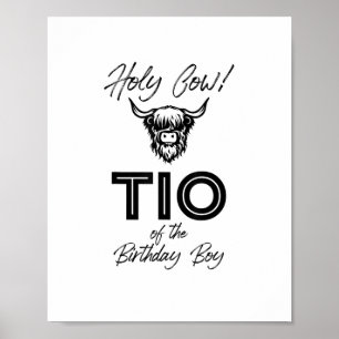 Affiche Holly Cow Tio Of The Birthday Boy Highland Cow 1st