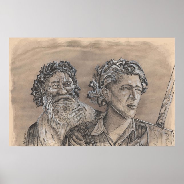 Affiche Holly King Oak King par Portia St Luke (Devant)