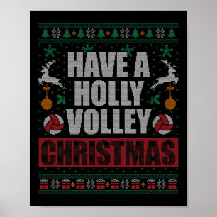 Affiche Holly Volley Volley Volleyball laids Noël Noël Men