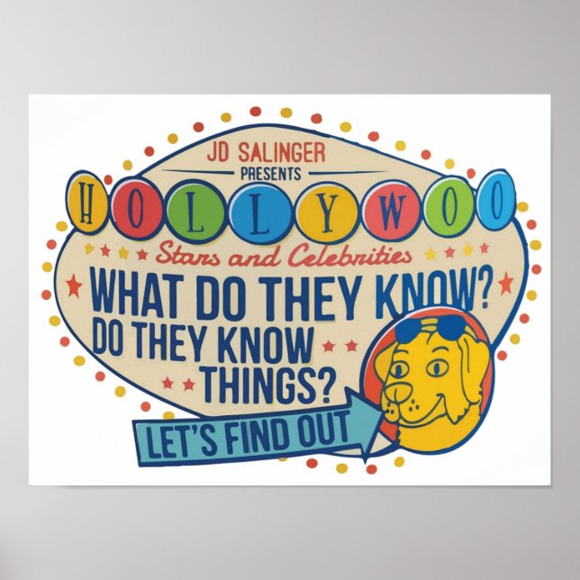 Affiche Hollywoo Étoiles et célébrités Que savent-ils D (Devant)