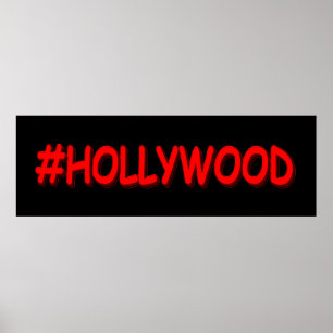 Affiche "#HOLLYWOOD" Belle Conception. Commandez dès maint