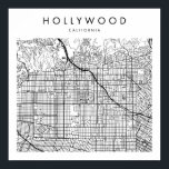 Affiche Hollywood California Minimal Modern Street Map<br><div class="desc">Hollywood California Minimal Modern Street Map</div>
