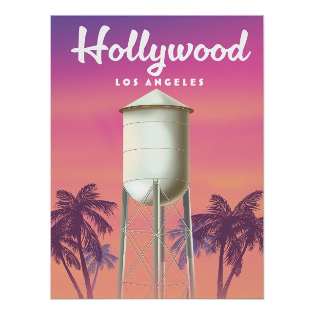 Affiche Hollywood Los Angeles Travel (Devant)