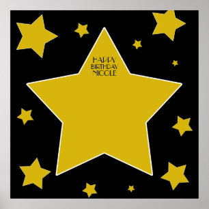 Affiche Hollywood Thème Anniversaire Autograph Keepsaké