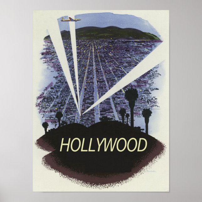 Affiche Hollywood vintage (Devant)