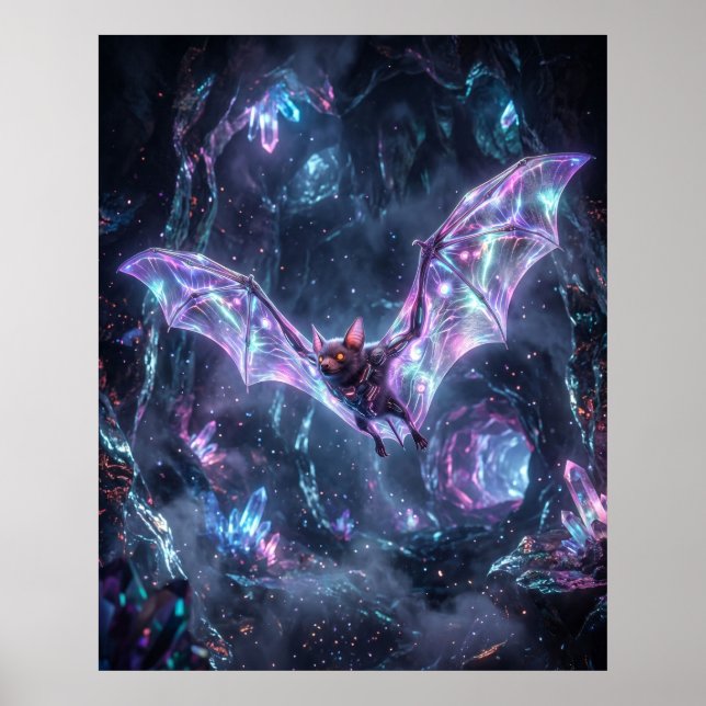 Affiche Hologram Bat Neon Cavern (Devant)