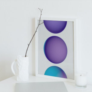 Affiche Holographique 80s Art Futuriste Moderne