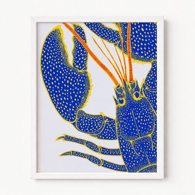 Affiche Homard à points jaunes (Yellow Dotted Lobster Poster)