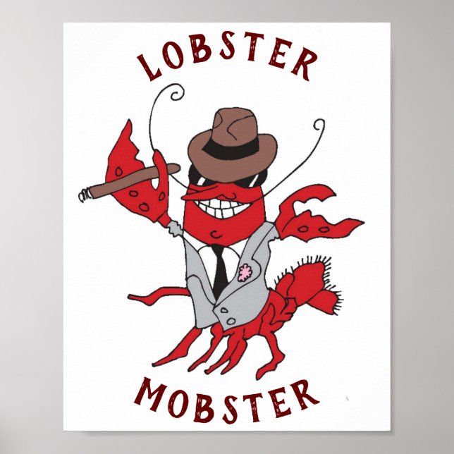 Affiche Homard Homard 🦞 Drôle Gangster Gag Grand Cadeau (Devant)