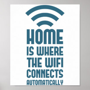 Affiche Home Est L'Emplacement Où Le WIFI Se Connecte Auto