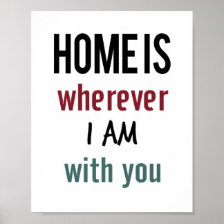 Affiche Home Is (format de cadre photo standard)