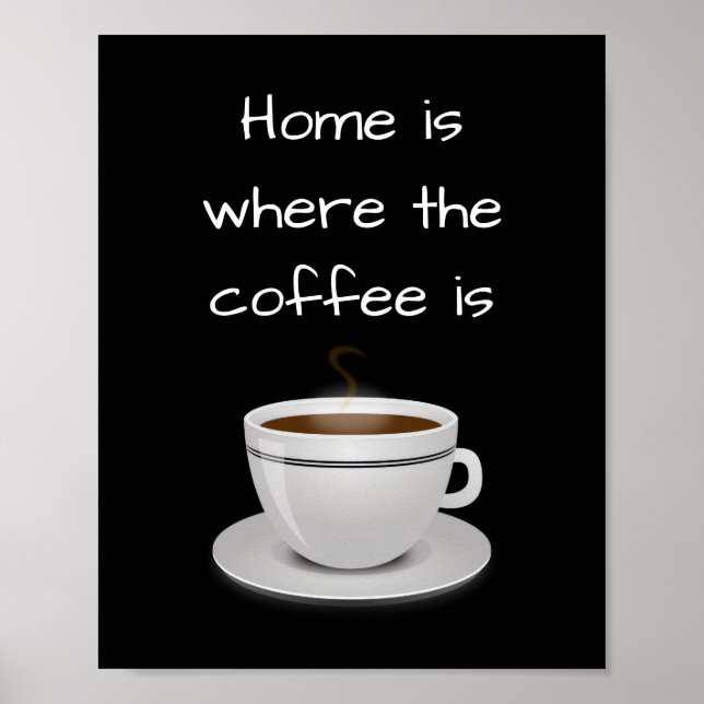 Affiche Home is where the coffee is (Devant)