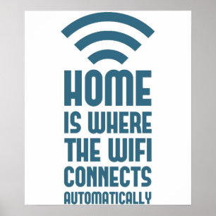 Affiche Home Is Where The WIFI Connects Automatically