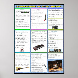 Affiche Home Recording and Mixing Checklist