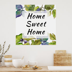 Affiche Home Sweet Home Blackberry Plante