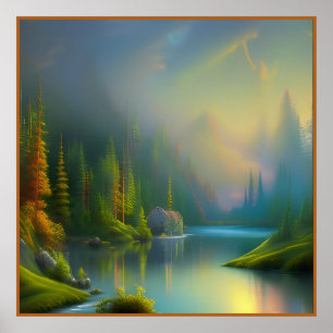 Affiche Home Sweet Home dans les bois