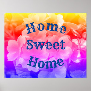 Affiche Home Sweet Home Fleurs Primrose