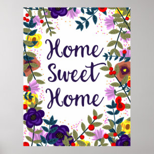 Affiche Home Sweet Home Floral Reef