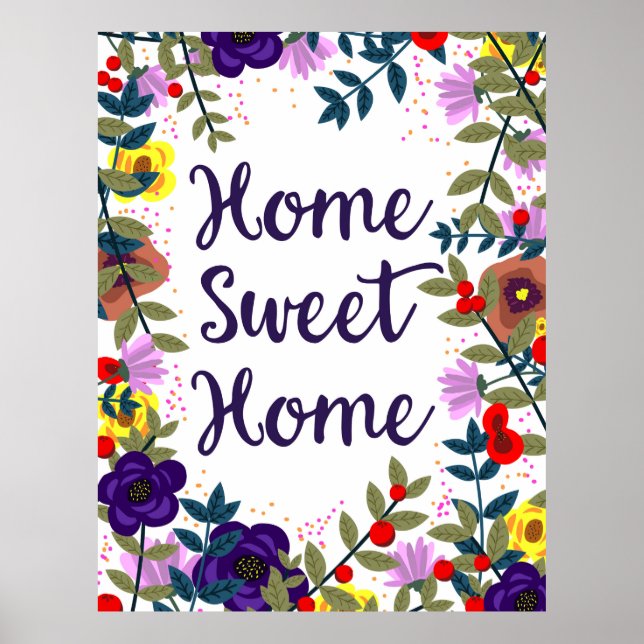 Affiche Home Sweet Home Floral Reef (Devant)