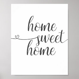 Affiche Home Sweet Home, Home décor Imprimer