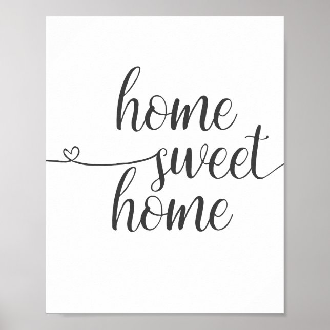 Affiche Home Sweet Home, Home décor Imprimer (Devant)