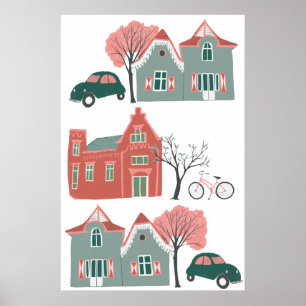 Affiche Home Sweet Home Illustration