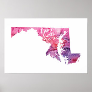 Affiche Home Sweet Home Maryland