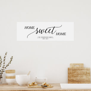 Affiche Home Sweet Home Nom de famille