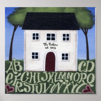 Affiche Home Sweet Home Sampler