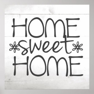 Affiche Home Sweet Home Signet Mur Art