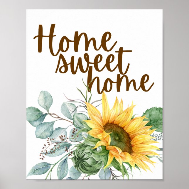 Affiche Home Sweet Home Tournesol (Devant)