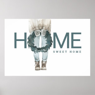 Affiche Home Sweet Home   Wreath