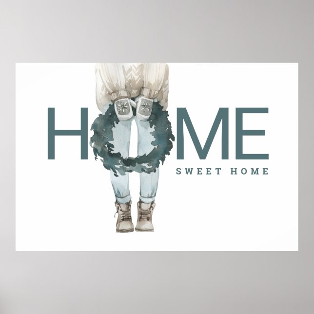 Affiche Home Sweet Home | Wreath (Devant)