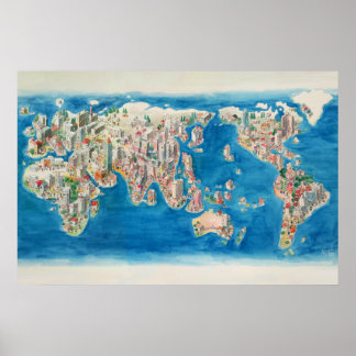 Affiche Home Sweet Homes - Le Village Mondial Urbanise
