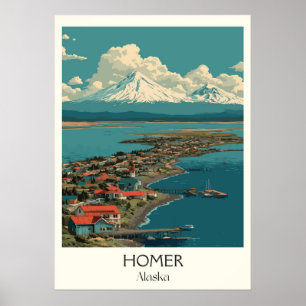 Affiche Homer Alaska Spit Kachemak Bay