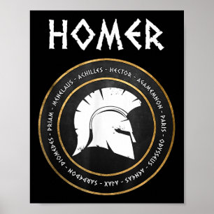 Affiche Homer Les Héros Iliad Et Odyssée Du Trojan W