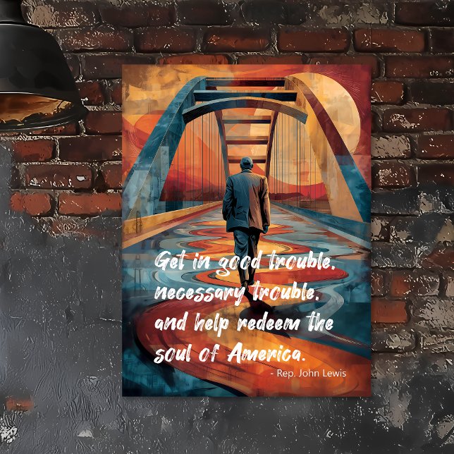 Affiche Hommage à John Lewis sur le pont de Selma (Créateur téléchargé)
