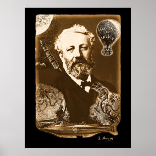 Affiche Hommage à Jules Verne
