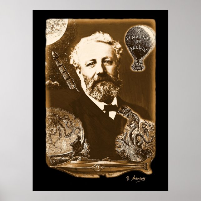 Affiche Hommage à Jules Verne (Devant)