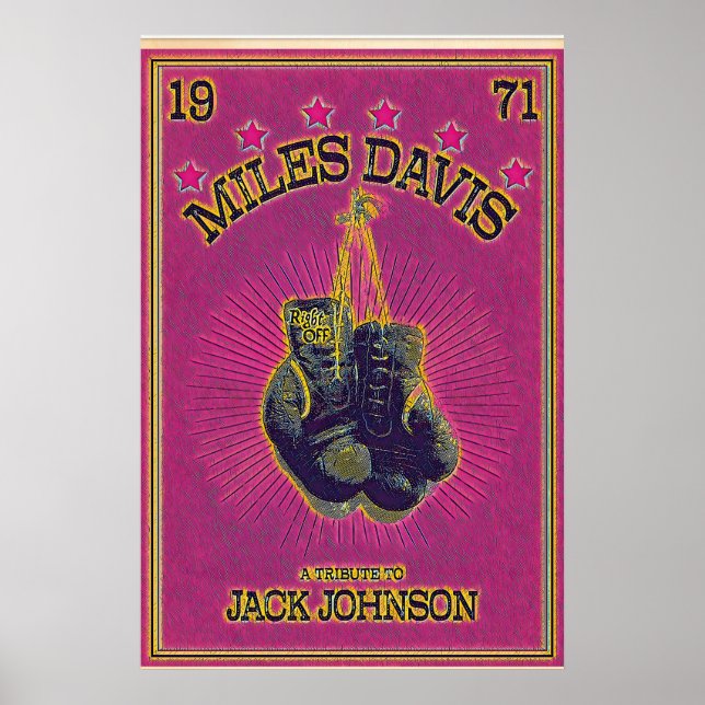 Affiche Hommage à Miles Davis pour Jack Johnson, Version 2 (Devant)
