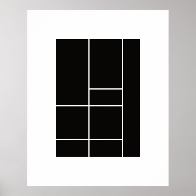 Affiche Hommage à Mondrian 1.1 (Devant)