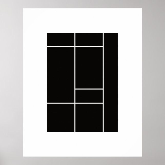 Affiche Hommage à Mondrian 1.3 (Devant)